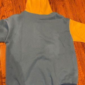 Color lock hoodie with plaid